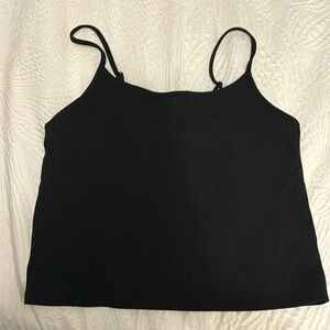 Black AE crop tank top worn once or twice